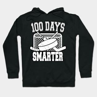 100 Days Smarter Hockey Sports 100Th Day Of School Teacher Hoodie